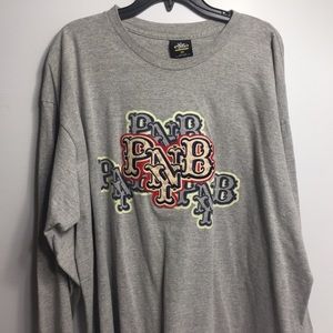 PNB Vintage Long Sleeve Shirt 👕Size 3XL Grey